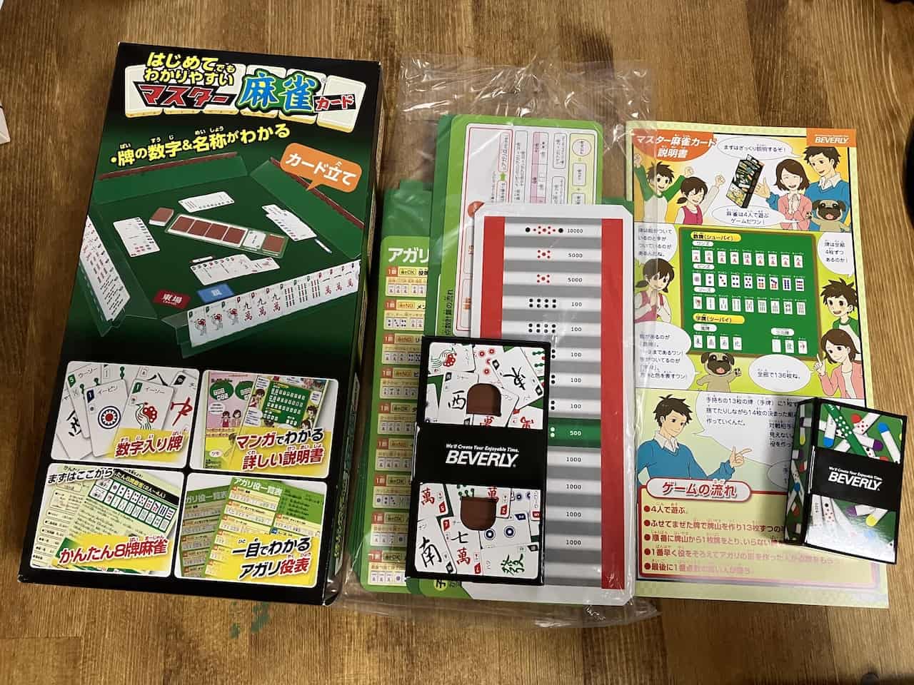 マスター麻雀カードの内容物一覧