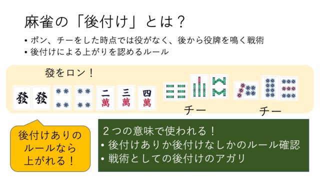 後付け
